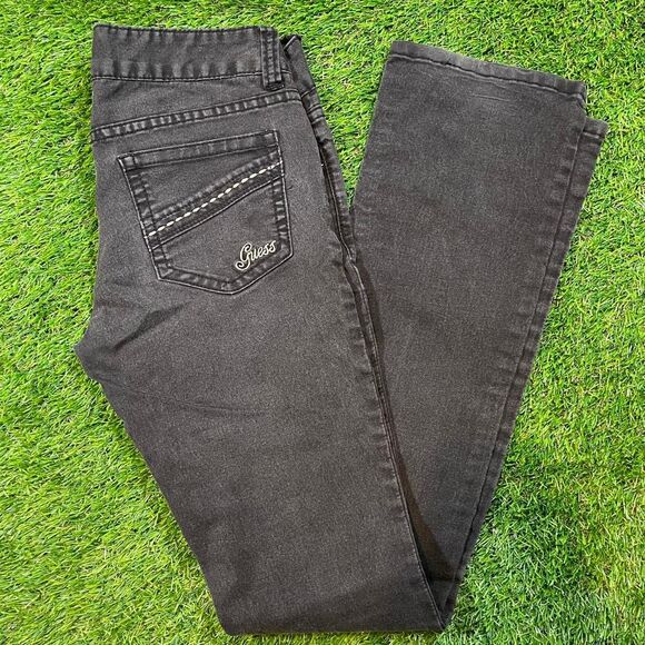 Y2K Guess women’s low-rise black light flare skinny jeans (27) - Picture 2 of 8